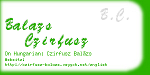 balazs czirfusz business card