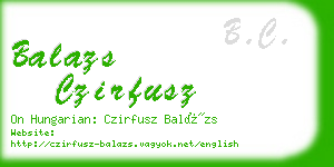 balazs czirfusz business card